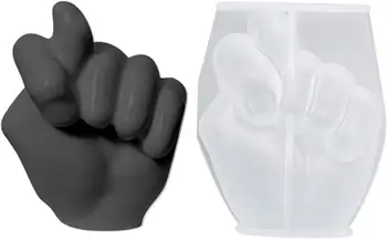 Форма для пальцев | 3D Силиконовая форма в форме руки, легко снимаемая Полупрозрачная Форма для мыла, Совместимая со смолой для Birt
